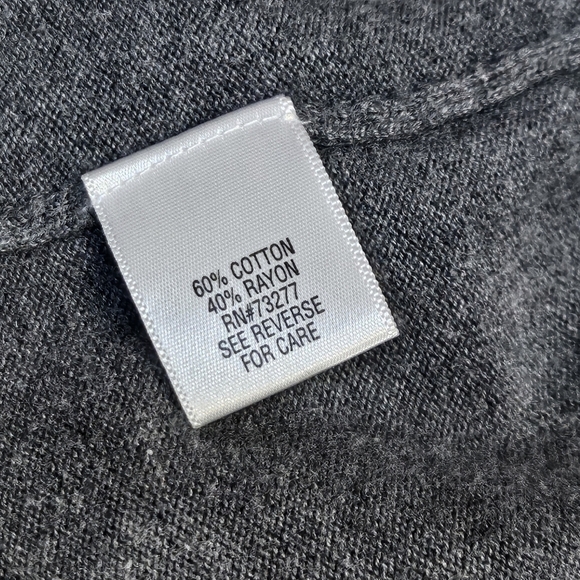 Apt. 9 Grey Knit V-neck 60% Cotton 40% Rayon Mini Dress Size M - Picture 8 of 8